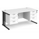 Maestro Cable Managed Desk with Twin Three Drawer Pedestals